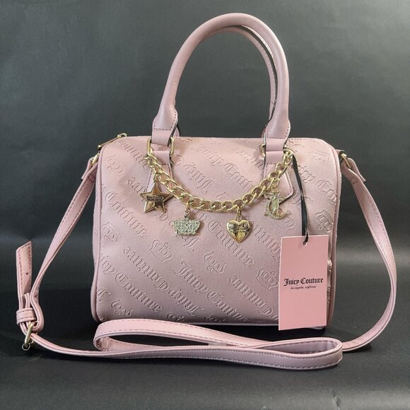 Juicy Couture Not Your Babe Satchel Crossbody Bag Color Dusty Blush - Picture 1 of 6